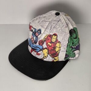 Marvel Hat Mens Heroes Comics Cap One Size Snap Back Hulk Thor Avengers X-Men